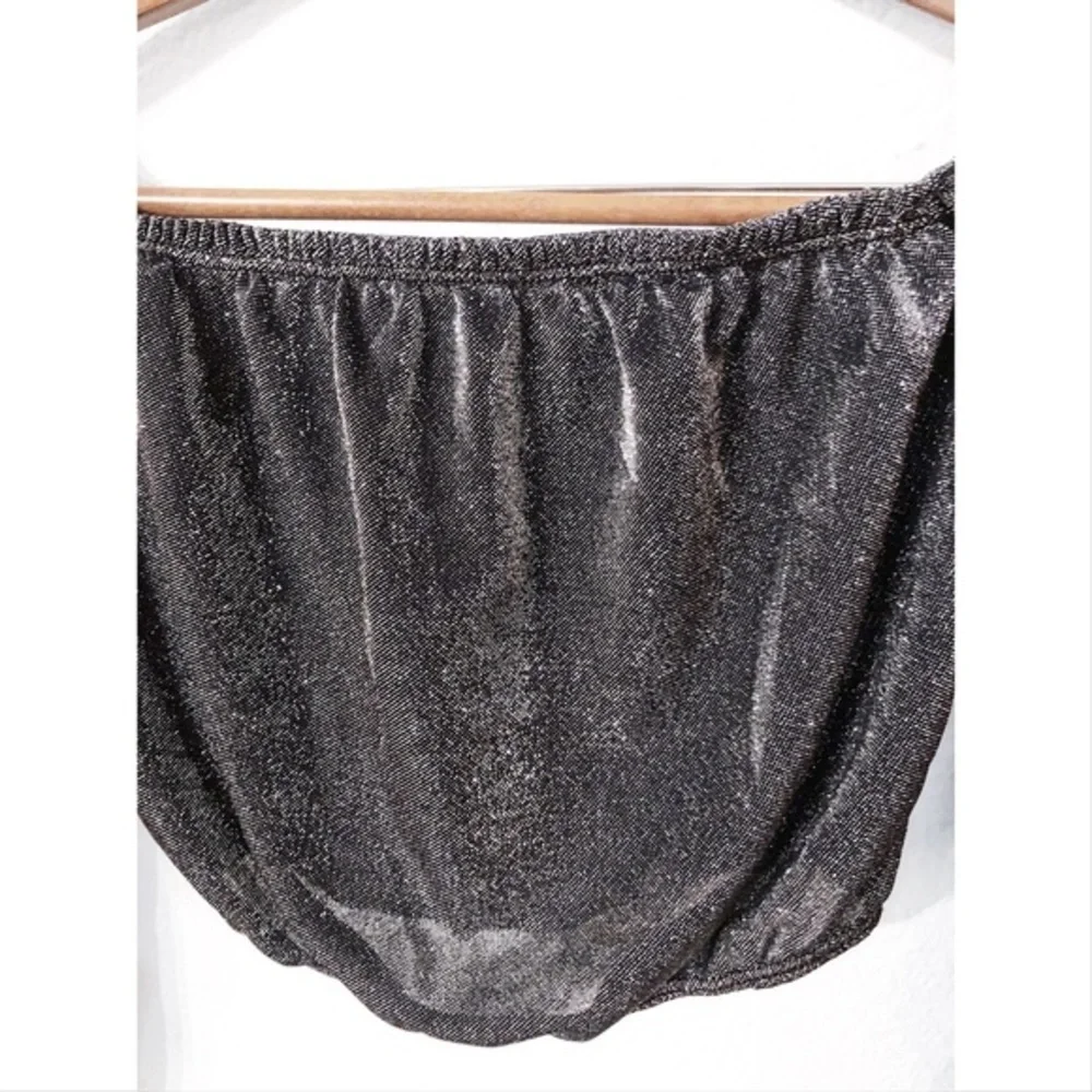 Fashion Nova metallic off the shoulder crop top nwot - Picture 3 of 5